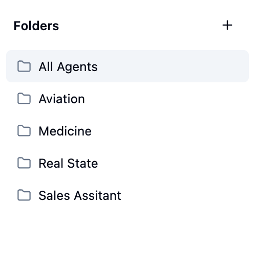 Folders list view