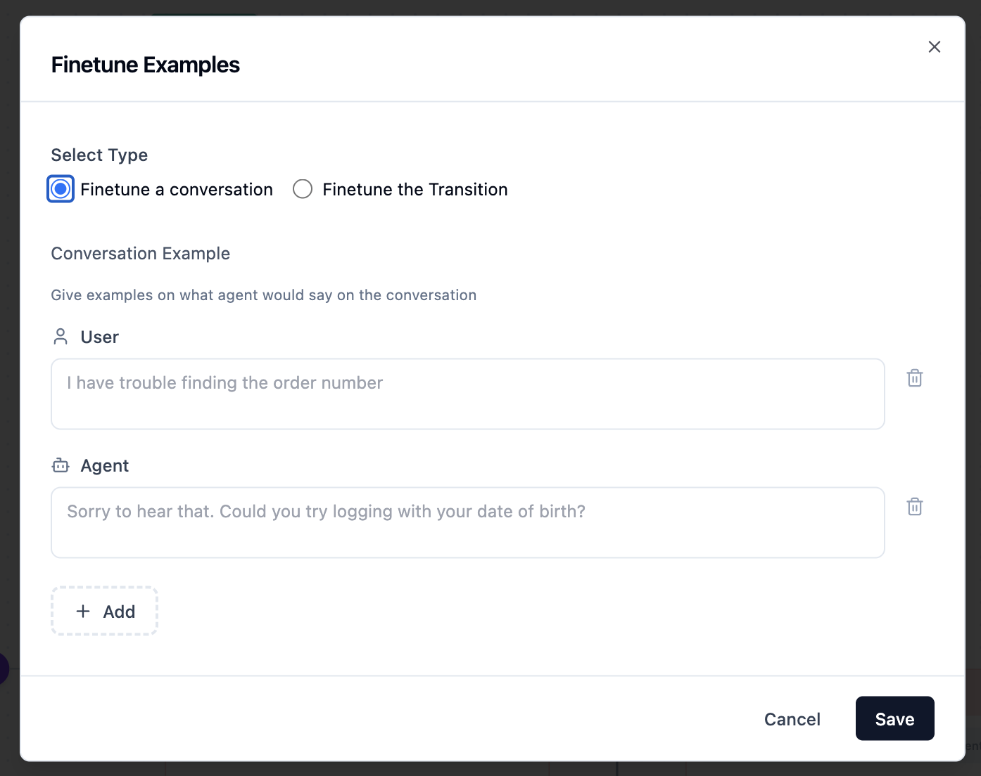 Fine-tuning examples for Press Digit